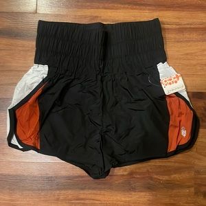 Free People Way Home Shorts. Black/white